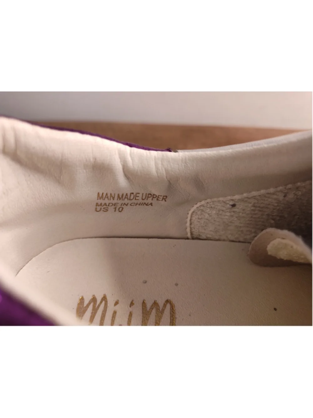 Women's Miim Silver and Purple Glitter Sneakers